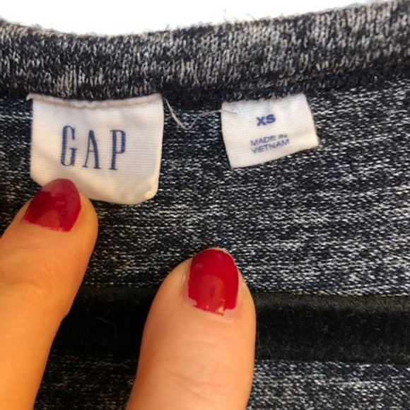 GAP Black Flecked Knit LS Dress, size M - Picture 2 of 8